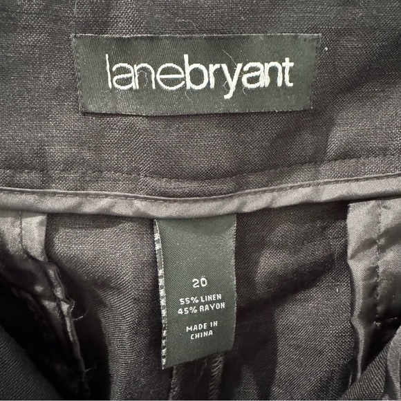 Lane Bryant Black Wide Leg Linen Blend Capri Pants Size 20 - Picture 4 of 5